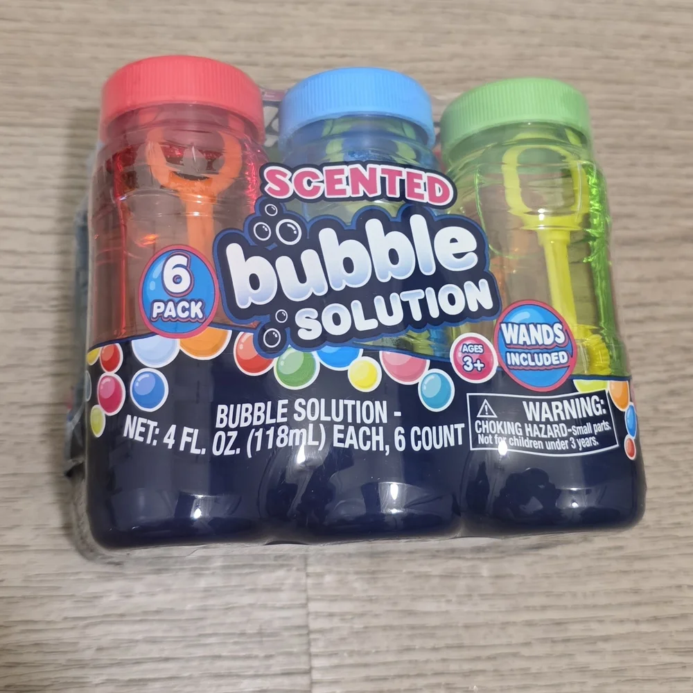Vibrant Scented Bubble Solution Set - Pink, Blue, Green